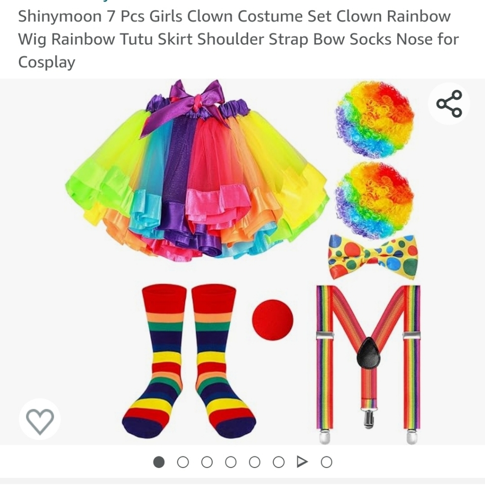 Rainbow clown set